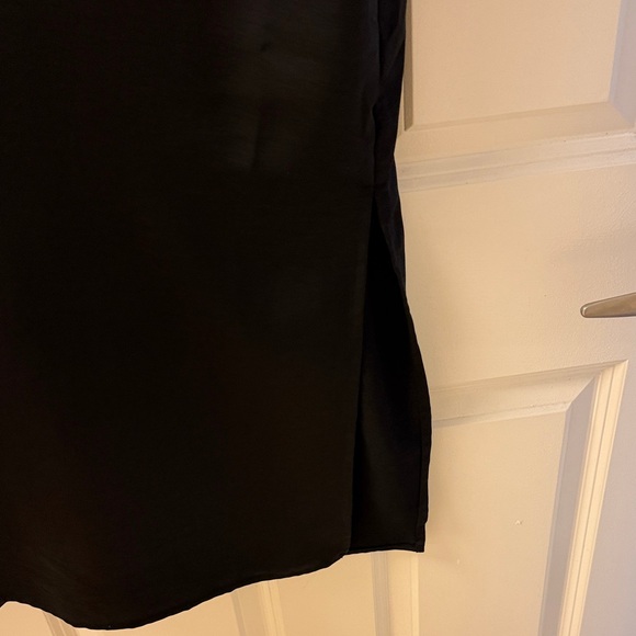 Black Satin Women's midi dress - Picture 4 of 5